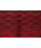 Afghan 6' 2" X 11' 0" Hand-Knotted Wool Rug 6' 2" X 11' 0" (188 X 335) / Red / Blue