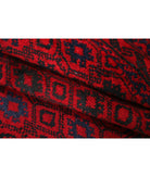 Afghan 6' 2" X 11' 0" Hand-Knotted Wool Rug 6' 2" X 11' 0" (188 X 335) / Red / Blue