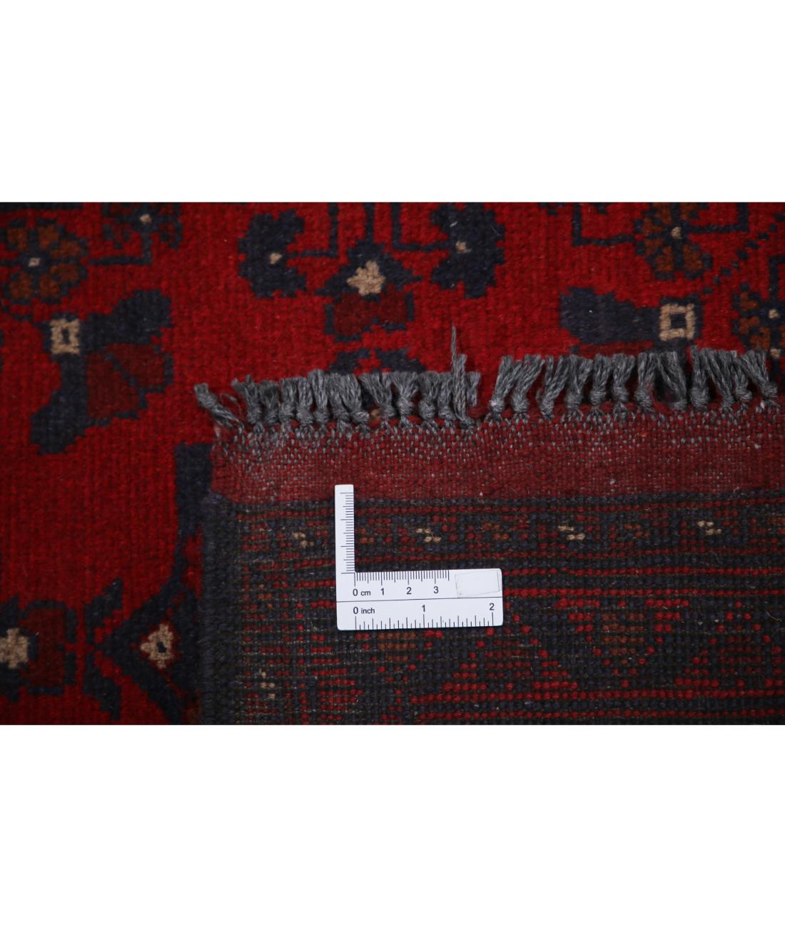 Afghan 4' 10" X 6' 4" Hand-Knotted Wool Rug 4' 10" X 6' 4" (147 X 193) / Red / Blue