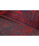 Afghan 4' 10" X 6' 4" Hand-Knotted Wool Rug 4' 10" X 6' 4" (147 X 193) / Red / Blue