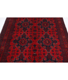 Afghan 5' 0" X 6' 8" Hand-Knotted Wool Rug 5' 0" X 6' 8" (152 X 203) / Red / Blue