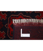 Afghan 5' 0" X 6' 8" Hand-Knotted Wool Rug 5' 0" X 6' 8" (152 X 203) / Red / Blue