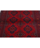 Afghan 4' 1" X 6' 1" Hand-Knotted Wool Rug 4' 1" X 6' 1" (124 X 185) / Red / Blue