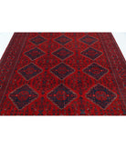 Afghan 6' 6" X 9' 10" Hand-Knotted Wool Rug 6' 6" X 9' 10" (198 X 300) / Red / Blue