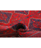 Afghan 6' 6" X 9' 10" Hand-Knotted Wool Rug 6' 6" X 9' 10" (198 X 300) / Red / Blue