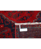 Afghan 6' 6" X 9' 10" Hand-Knotted Wool Rug 6' 6" X 9' 10" (198 X 300) / Red / Blue