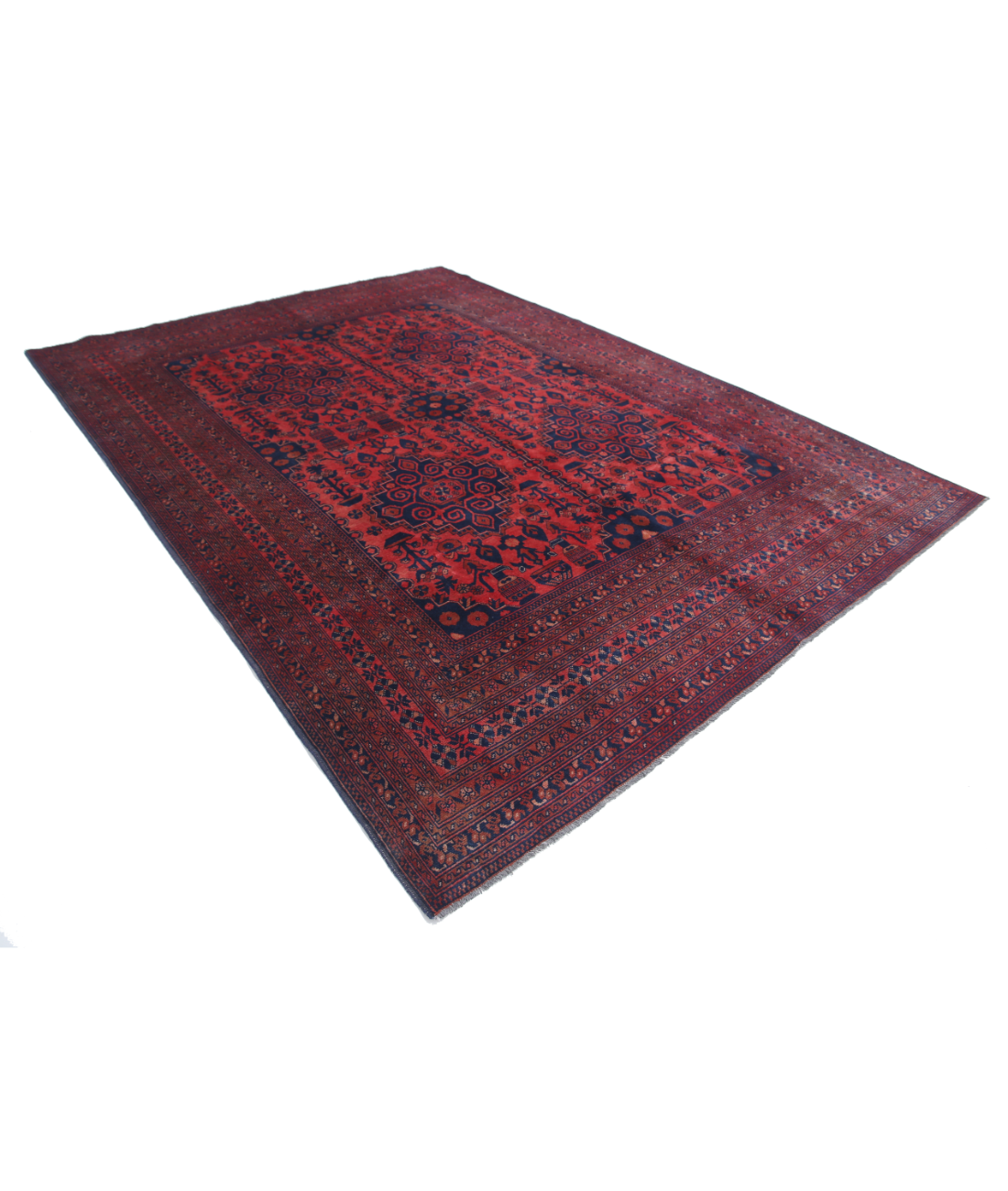 Afghan 8'0'' X 11'0'' Hand-Knotted Wool Rug 8'0'' x 11'0'' (240 X 330) / Red / N/A