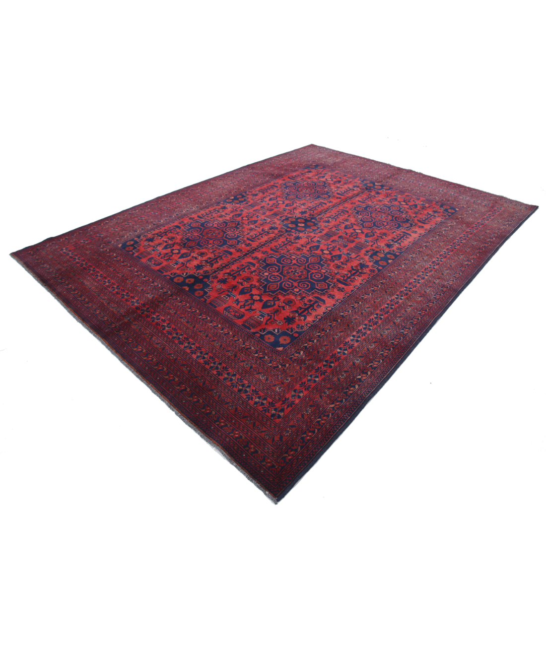 Afghan 8'0'' X 11'0'' Hand-Knotted Wool Rug 8'0'' x 11'0'' (240 X 330) / Red / N/A