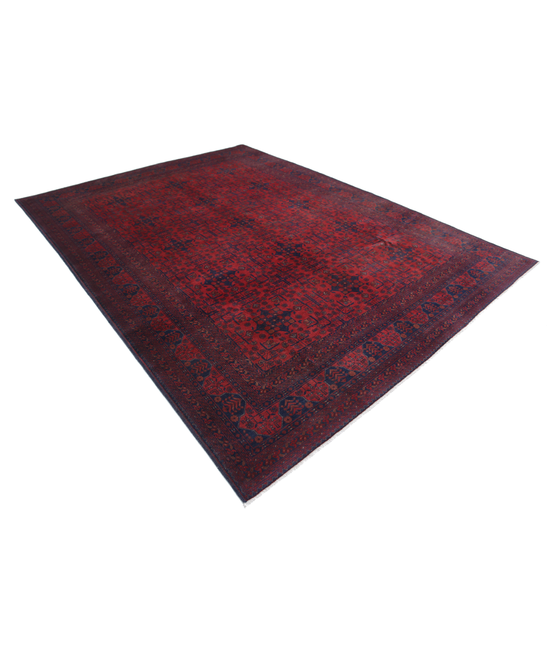 Afghan 8'1'' X 11'2'' Hand-Knotted Wool Rug 8'1'' x 11'2'' (243 X 335) / Red / N/A