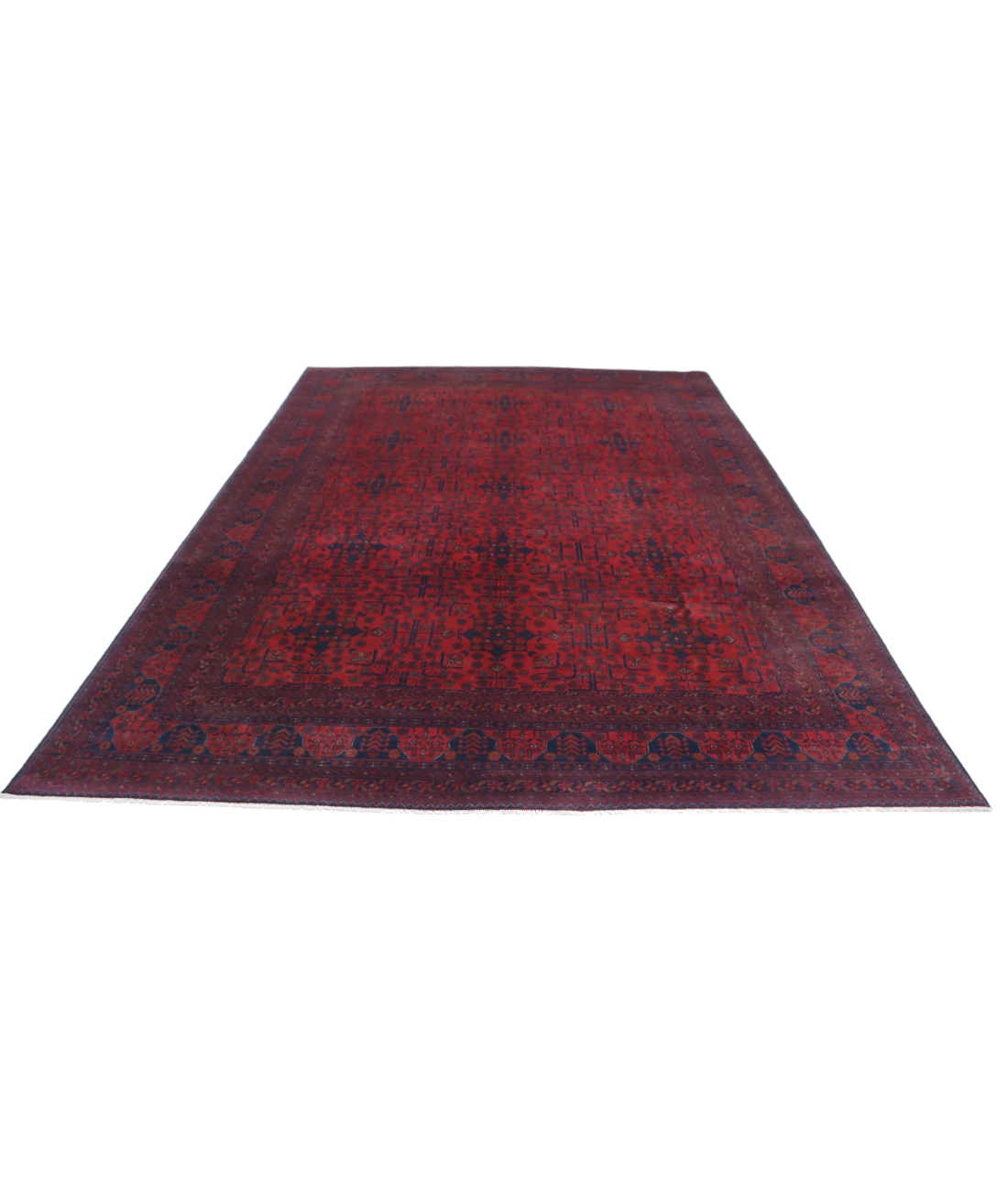 Afghan 8'1'' X 11'2'' Hand-Knotted Wool Rug 8'1'' x 11'2'' (243 X 335) / Red / N/A