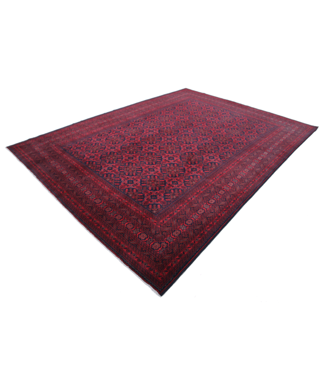 Afghan 8'3'' X 11'3'' Hand-Knotted Wool Rug 8'3'' x 11'3'' (248 X 338) / Red / N/A