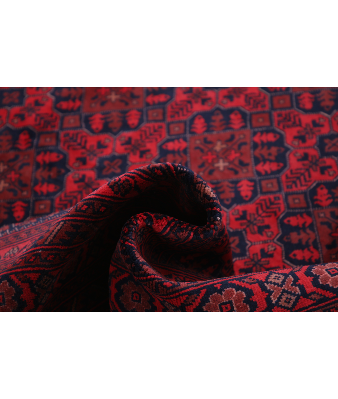 Afghan 8'3'' X 11'3'' Hand-Knotted Wool Rug 8'3'' x 11'3'' (248 X 338) / Red / N/A