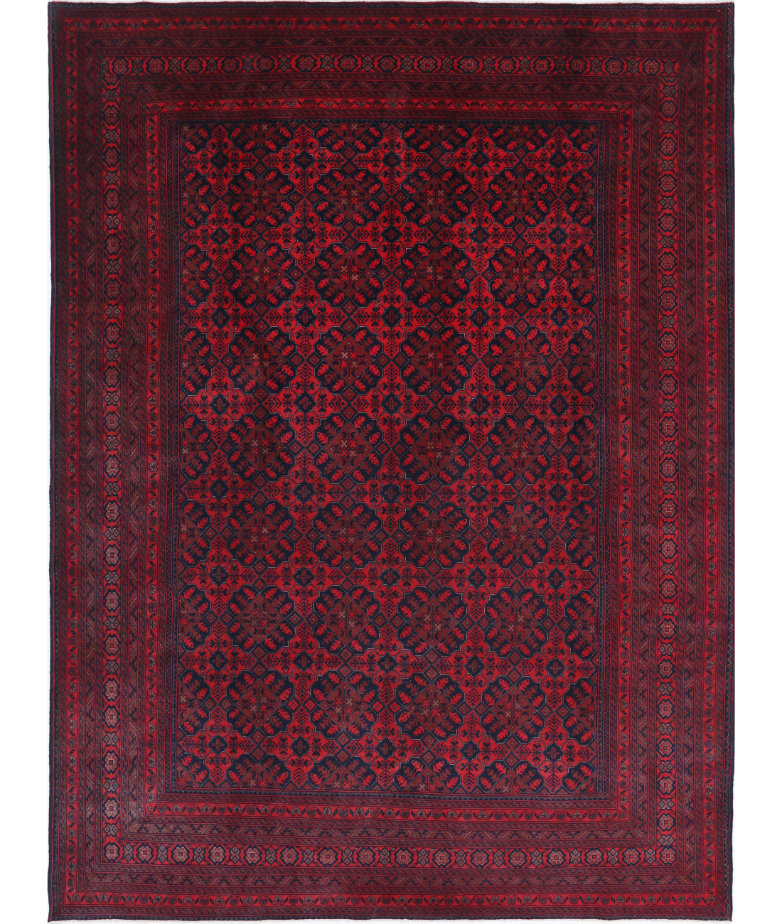 Afghan 8'3'' X 11'3'' Hand-Knotted Wool Rug 8'3'' x 11'3'' (248 X 338) / Red / N/A