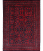 Afghan 8'3'' X 11'3'' Hand-Knotted Wool Rug 8'3'' x 11'3'' (248 X 338) / Red / N/A