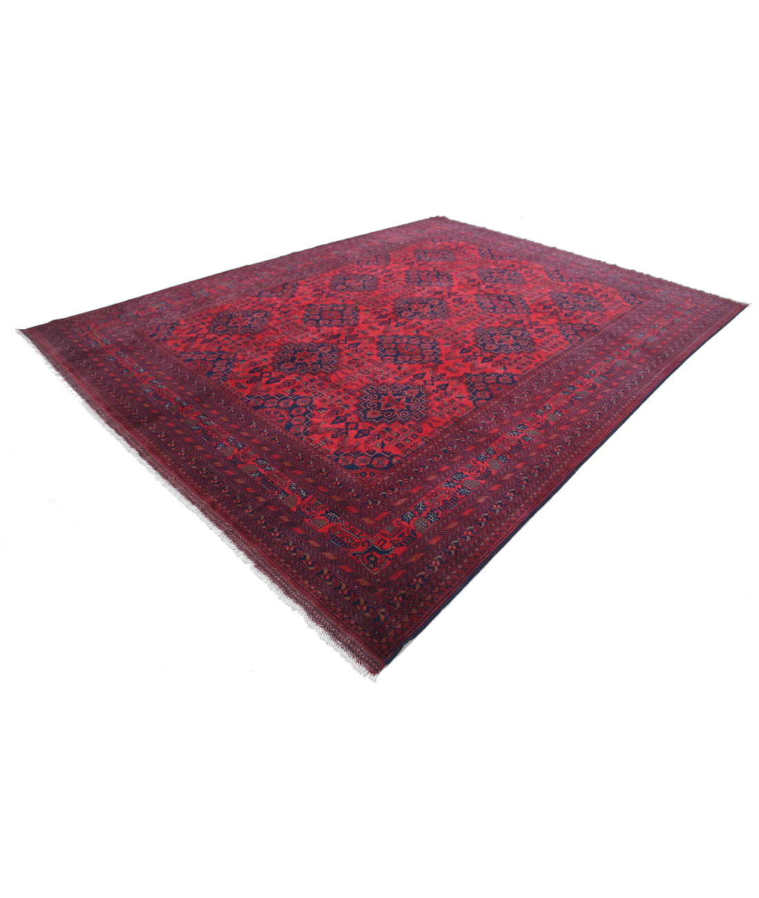 Afghan 9'8'' X 12'10'' Hand-Knotted Wool Rug 9'8'' x 12'10'' (290 X 385) / Red / N/A