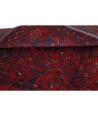 Afghan 4' 11" X 6' 4" Hand-Knotted Wool Rug 4' 11" X 6' 4" (150 X 193) / Red / Blue