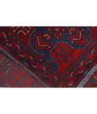 Afghan 4' 11" X 6' 4" Hand-Knotted Wool Rug 4' 11" X 6' 4" (150 X 193) / Red / Blue