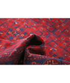 Afghan 4' 11" X 6' 4" Hand-Knotted Wool Rug 4' 11" X 6' 4" (150 X 193) / Red / Blue
