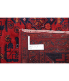 Afghan 4' 9" X 5' 11" Hand-Knotted Wool Rug 4' 9" X 5' 11" (145 X 180) / Red / Blue