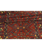 Afghan 2' 7" X 47' 7" Hand-Knotted Wool Rug 2' 7" X 47' 7" (79 X 1450) / Rust / Blue