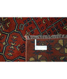 Afghan 2' 7" X 47' 7" Hand-Knotted Wool Rug 2' 7" X 47' 7" (79 X 1450) / Rust / Blue