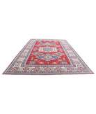 Kazak 9'8'' X 13'6'' Hand-Knotted Wool Rug 9'8'' x 13'6'' (290 X 405) / Red / Ivory