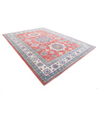 Kazak 10'0'' X 13'8'' Hand-Knotted Wool Rug 10'0'' x 13'8'' (300 X 410) / Red / Ivory