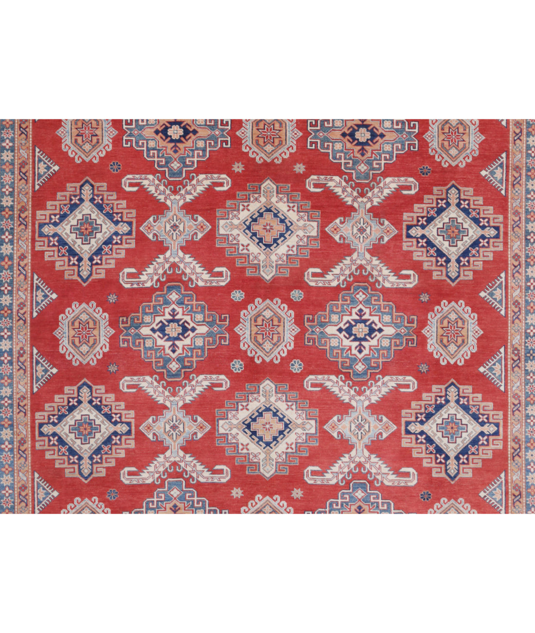 Kazak 11'11'' X 15'0'' Hand-Knotted Wool Rug 11'11'' x 15'0'' (358 X 450) / Red / Ivory