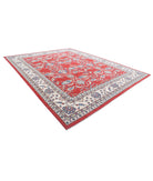 Kazak 12'5'' X 15'5'' Hand-Knotted Wool Rug 12'5'' x 15'5'' (373 X 463) / Red / Ivory