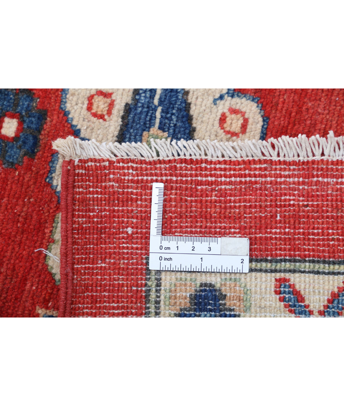 Kazak 12'5'' X 15'5'' Hand-Knotted Wool Rug 12'5'' x 15'5'' (373 X 463) / Red / Ivory