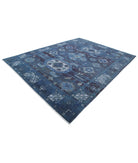 Onyx 8'7'' X 11'7'' Hand-Knotted Wool Rug 8'7'' x 11'7'' (258 X 348) / Blue / Blue