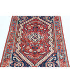 Kazak 3'4'' X 4'4'' Hand-Knotted Wool Rug 3'4'' x 4'4'' (100 X 130) / Rust / Blue