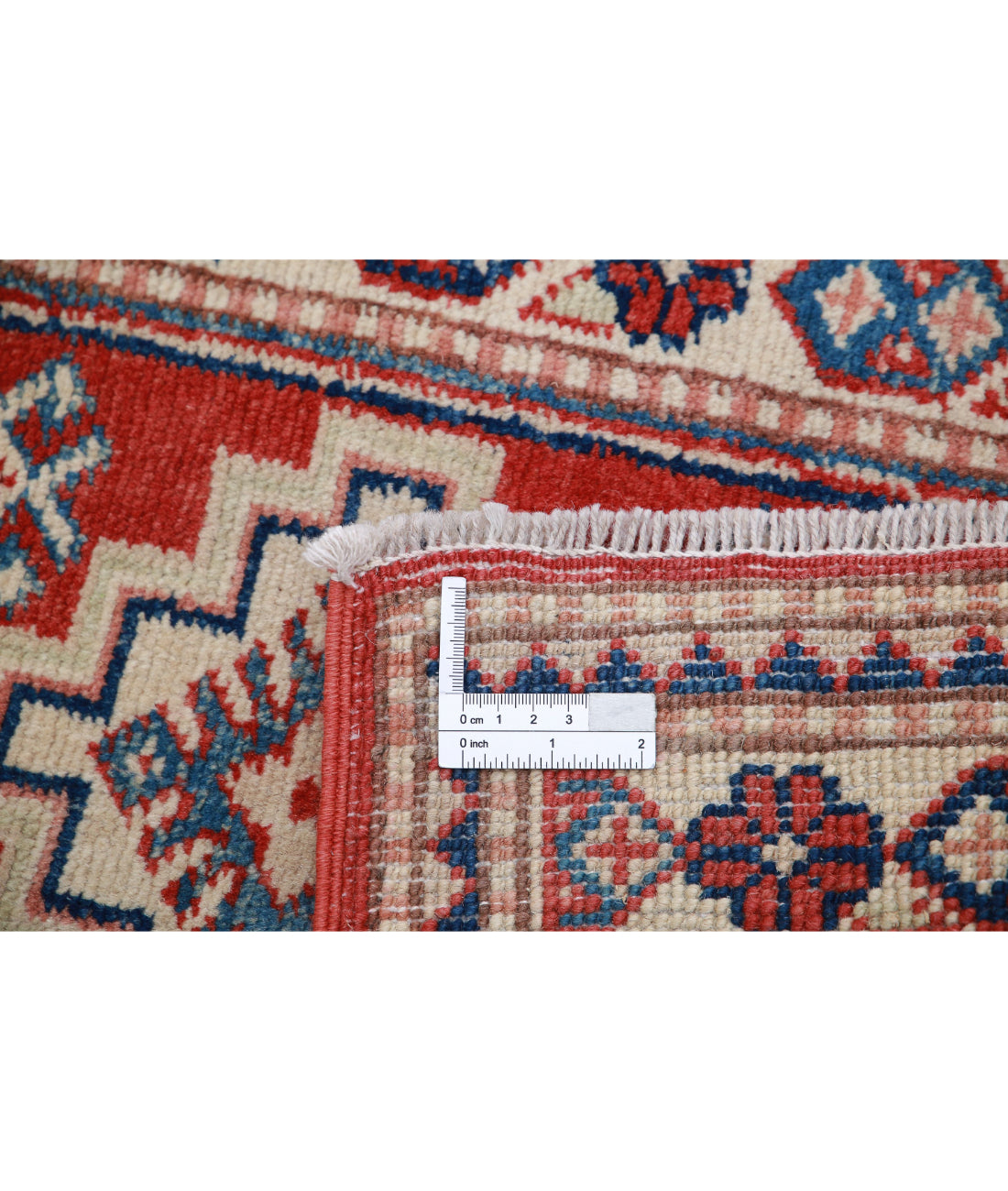 Kazak 1'9'' X 2'9'' Hand-Knotted Wool Rug 1'9'' x 2'9'' (53 X 83) / Red / Ivory