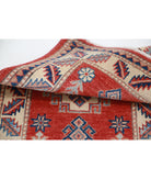 Kazak 2'2'' X 3'4'' Hand-Knotted Wool Rug 2'2'' x 3'4'' (65 X 100) / Red / Ivory