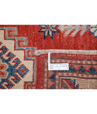 Kazak 2'2'' X 3'4'' Hand-Knotted Wool Rug 2'2'' x 3'4'' (65 X 100) / Red / Ivory