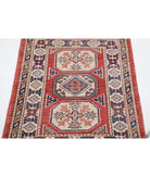 Kazak 2'0'' X 2'10'' Hand-Knotted Wool Rug 2'0'' x 2'10'' (60 X 85) / Red / Ivory