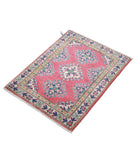 Kazak 2'0'' X 2'8'' Hand-Knotted Wool Rug 2'0'' x 2'8'' (60 X 80) / Red / Ivory