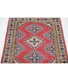 Kazak 2'0'' X 2'8'' Hand-Knotted Wool Rug 2'0'' x 2'8'' (60 X 80) / Red / Ivory