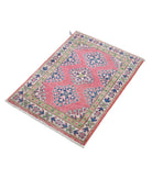 Kazak 1'11'' X 2'9'' Hand-Knotted Wool Rug 1'11'' x 2'9'' (58 X 83) / Red / Ivory