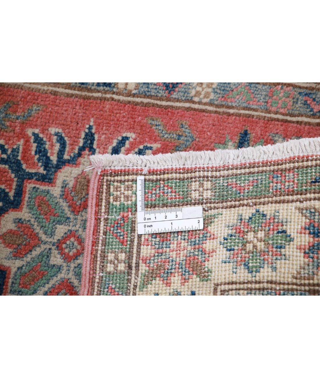 Kazak 2'0'' X 2'9'' Hand-Knotted Wool Rug 2'0'' x 2'9'' (60 X 83) / Red / Ivory