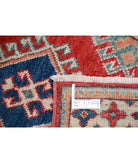 Kazak 1'11'' X 5'10'' Hand-Knotted Wool Rug 1'11'' x 5'10'' (58 X 175) / Red / Ivory