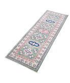 Kazak 1'11'' X 5'7'' Hand-Knotted Wool Rug 1'11'' x 5'7'' (58 X 168) / Green / Ivory