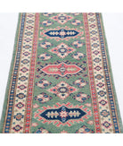 Kazak 1'11'' X 5'7'' Hand-Knotted Wool Rug 1'11'' x 5'7'' (58 X 168) / Green / Ivory