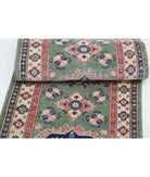 Kazak 1'11'' X 5'7'' Hand-Knotted Wool Rug 1'11'' x 5'7'' (58 X 168) / Green / Ivory