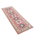 Kazak 2'0'' X 5'9'' Hand-Knotted Wool Rug 2'0'' x 5'9'' (60 X 173) / Red / Ivory