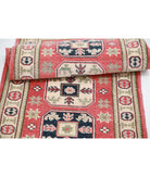 Kazak 2'0'' X 5'9'' Hand-Knotted Wool Rug 2'0'' x 5'9'' (60 X 173) / Red / Ivory