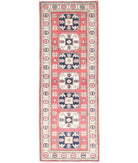 Kazak 2'0'' X 5'9'' Hand-Knotted Wool Rug 2'0'' x 5'9'' (60 X 173) / Red / Ivory