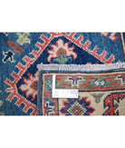 Kazak 2'7'' X 4'1'' Hand-Knotted Wool Rug 2'7'' x 4'1'' (78 X 123) / Blue / Ivory