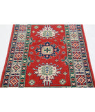 Kazak 2'8'' X 4'2'' Hand-Knotted Wool Rug 2'8'' x 4'2'' (80 X 125) / Red / Ivory