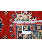 Kazak 2'8'' X 4'2'' Hand-Knotted Wool Rug 2'8'' x 4'2'' (80 X 125) / Red / Ivory